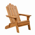Fauteuil Adirondack en bois marron avec accoudoirs, dimensions 90 x 78 x 98 cm, fauteuil de jardin confortable de marque Polvaken